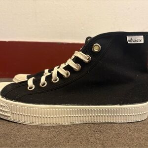 Novesta Star Dribble Black Canvas High-Top Sneakers